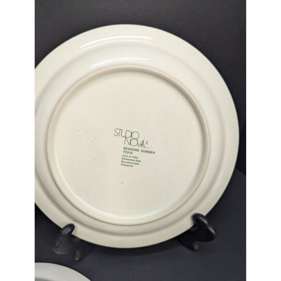 Vintage Studio Nova Seasons Plates 8 1/2" Spring Summer Winter Bread Plate Lot o - Picture 9 of 13